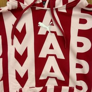 Puma Red and Pink Fleece Hoodie